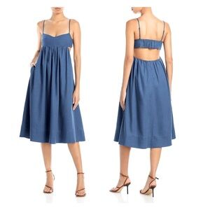 Elegant Blue Midi Dress